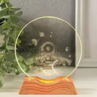 Сувенир стекло свет "Диск.Космическая станция" 5хLED d=10 см, USB 10х4х11,4 см Сувенир стекло свет "Диск.Космическая станция" 5хLED d=10 см, USB 10х4х11,4 см