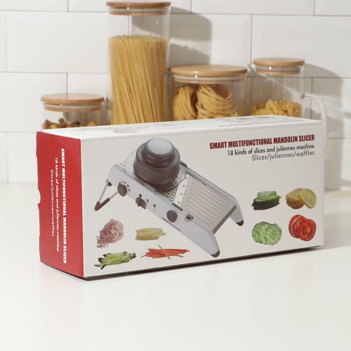 Овощерезка Magistro Stormy, с контролируемым углом нарезания, нержавеющая сталь, 35×15×14 см, цвет белый Овощерезка Magistro Stormy, с контролируемым углом нарезания, нержавеющая сталь, 35×15×14 см, цвет белый