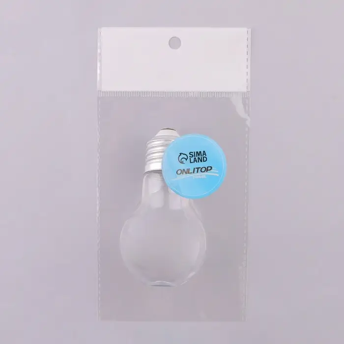 Бутылочка для хранения «Лампочка», 80 мл, цвет серебряный, прозрачный