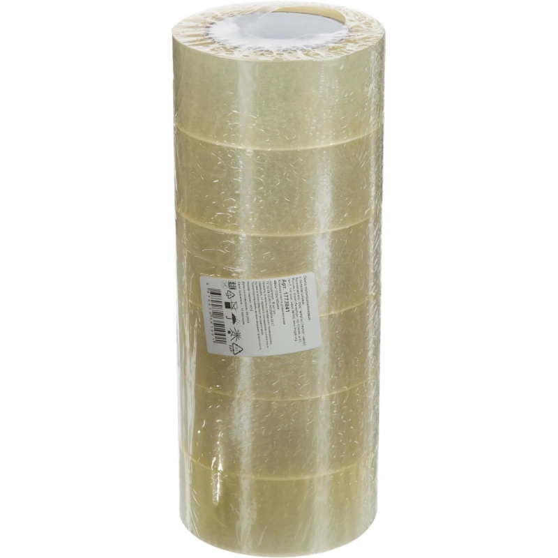 Клейкая лента упаковочная 48мм х 132м, прозрачный, 40мкм, 6 шт/уп