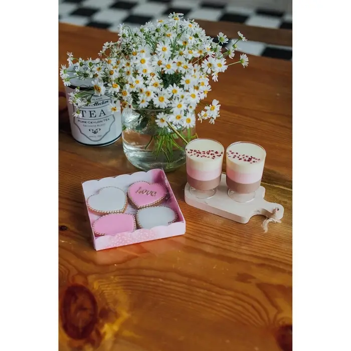 Коробка для печенья, кондитерская упаковка с пластиковой крышкой, Happy time, 15&times;15&times;3 см