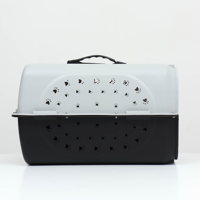 Переноска для животных пластиковая с металлической дверью 47 х 30 х 35 см, вес до 12 кг, серая  9347 Переноска для животных пластиковая с металлической дверью 47 х 30 х 35 см, вес до 12 кг, серая  9347