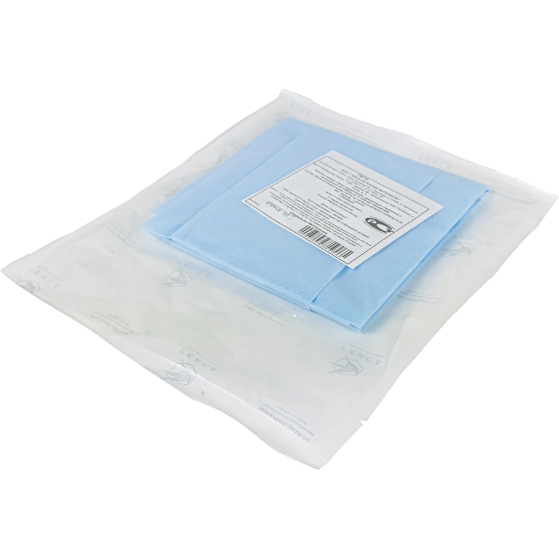 Простыня стерил. 140x70см спанбонд пл.42, голубая, 1шт./уп  Гекса