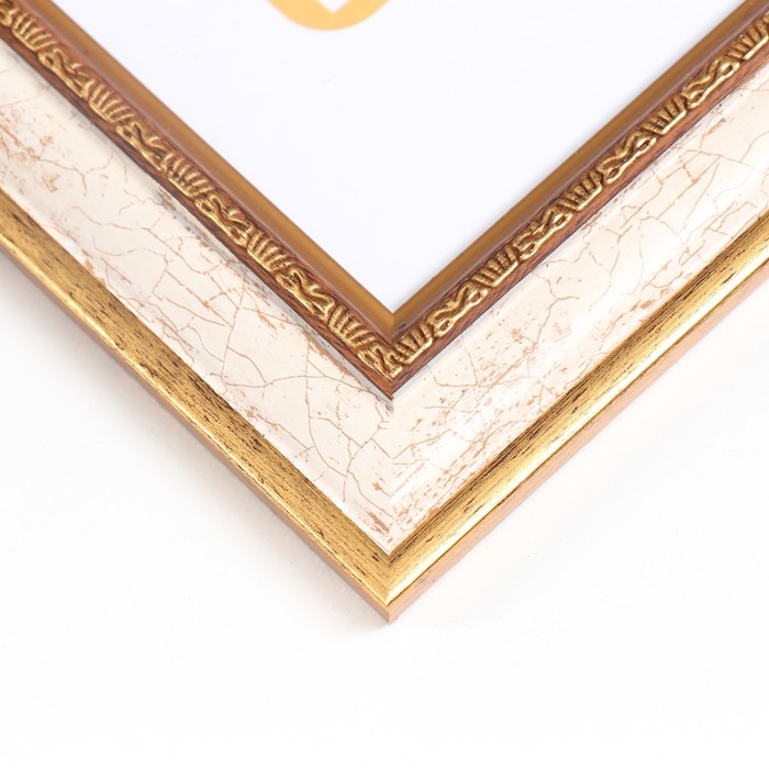 Фоторамка пластик Фоторамка пластик "Муза" 21х30 см, бежевый кракелюр