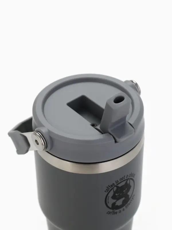 Термостакан с ручкой Coffee, 600 мл, серый