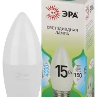 Лампа светодиодная LED 15 Вт 1500Лм 4000К свеча нейтральный E27 220-240В LED B35-15W-840-E27 Green Line