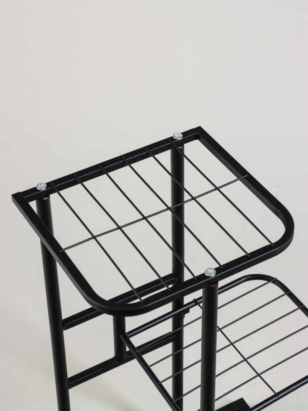 Подставка для цветов Greengo, 3 полки, 43 × 22 × 57 см, напольная, металл, чёрная Подставка для цветов Greengo, 3 полки, 43 × 22 × 57 см, напольная, металл, чёрная