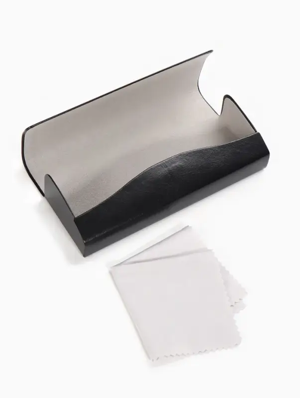 Футляр для очков, на магните, 15.5&times;3.3&times;6 см, чёрный