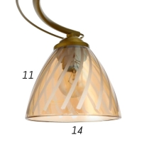 Люстра 1084/5GD 40Вт Е27 золото 56х56х23 см BayerLux