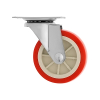 Колесо мебельное, d=75 мм, на площадке, 4 шт TMP