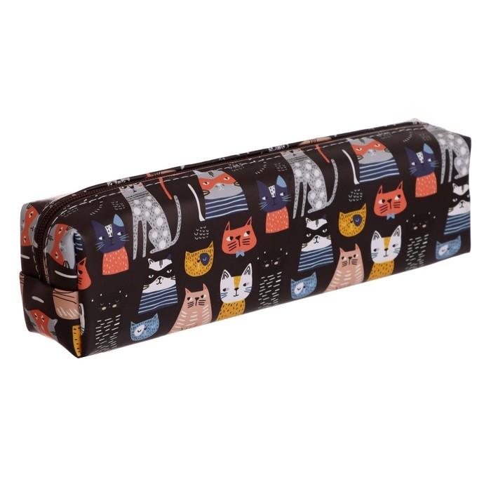 Пенал школьный на молнии Пенал школьный на молнии "Кошки/Собачки", МИКС