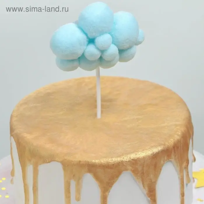 Топпер для торта «Облачко», 17×9 см, цвет МИКС