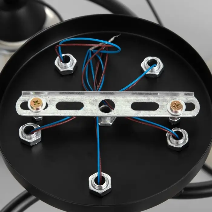 Светильник потолочный BayerLux &laquo;Эдотт&raquo;, люстра 5хЕ27, 40 Вт, чёрный, 53&times;53&times;25 см