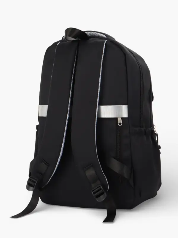 Рюкзак школьный, &laquo;Уставший кот&raquo;, 5 карманов, 2 отделения, 31&times;13.5&times;45 см, чёрный