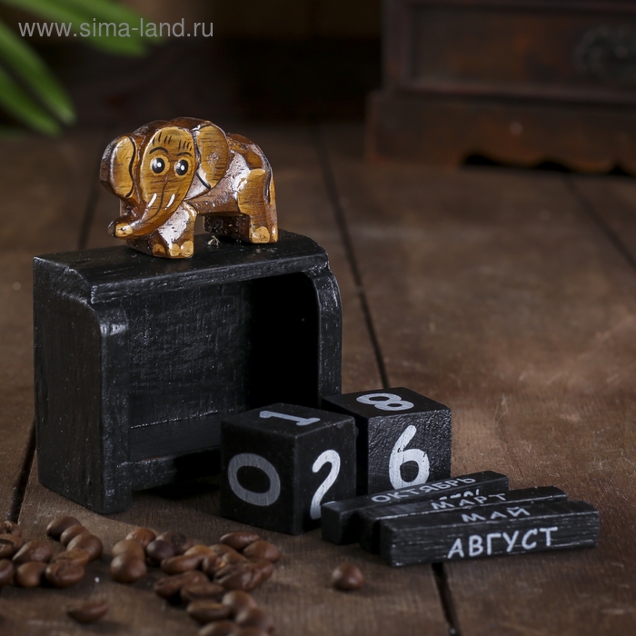 Настольный календарь Настольный календарь "Слон" 4х7х9 см