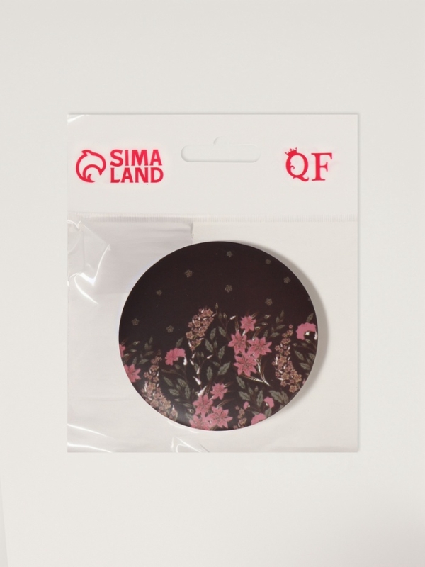 Зеркало складное «Цветы», d = 7,5 см, цвет МИКС