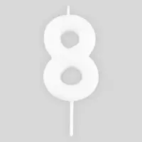 Свеча для торта, цифра &laquo;8&raquo;, светится в темноте, 3.8&times;8 см