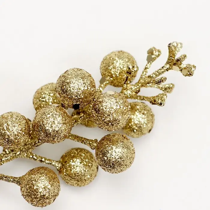 Ягоды для декора, золотого цвета, 4,5 × 4,5 × 20 см