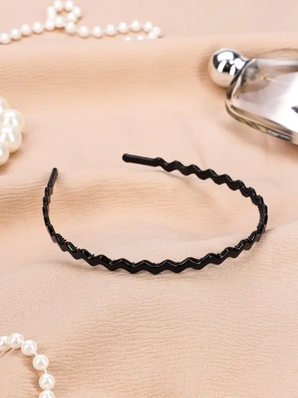 Ободок для волос Ободок для волос "Классика галант" волна, 0,5 см, чёрный