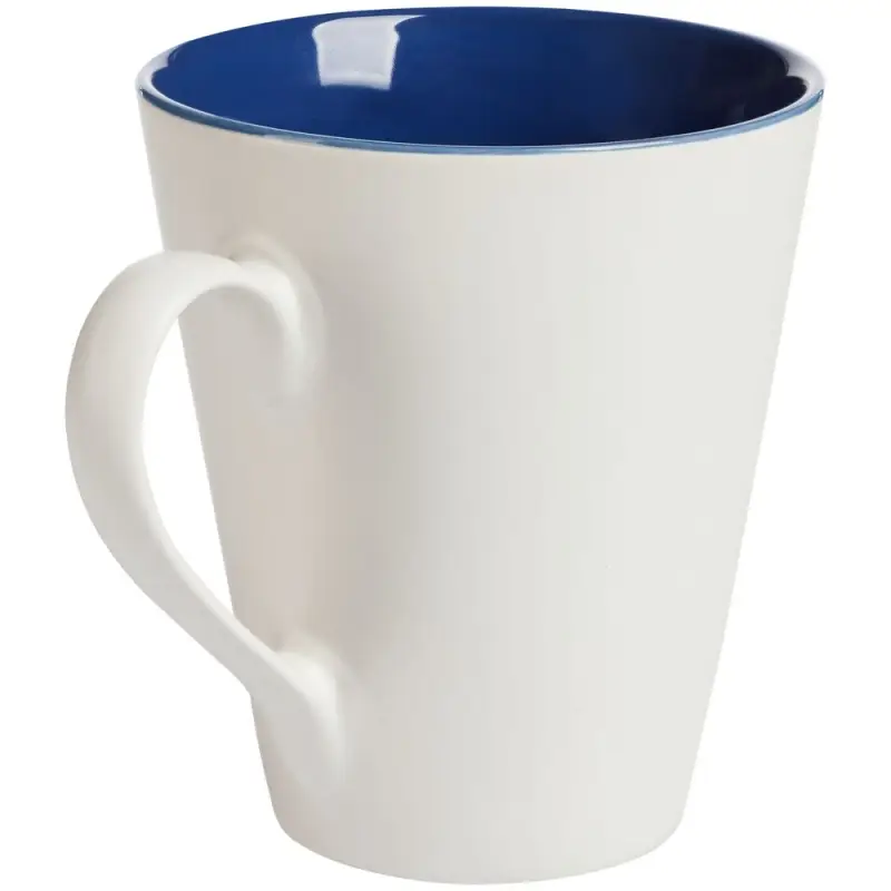 Кружка New Bell матовая, белая с синим Кружка New Bell матовая, белая с синим