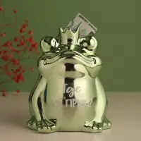 Копилка для денег &laquo;Зелёная лягушка: Где мой принц?&raquo;, керамика, 12&times;10.5&times;15 см