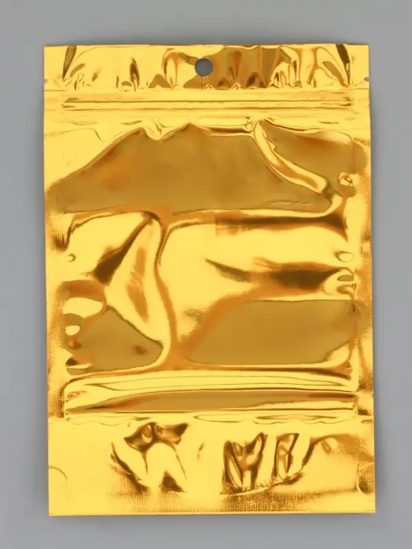 Пакет дой-пак, матовый, золотой, с прозрачной стенкой,14&times;20&times;8 см