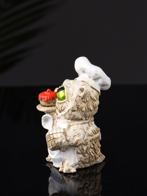 Набор фигур Набор фигур "4 совы на подносе" размер 20х10х10 см, бежевый