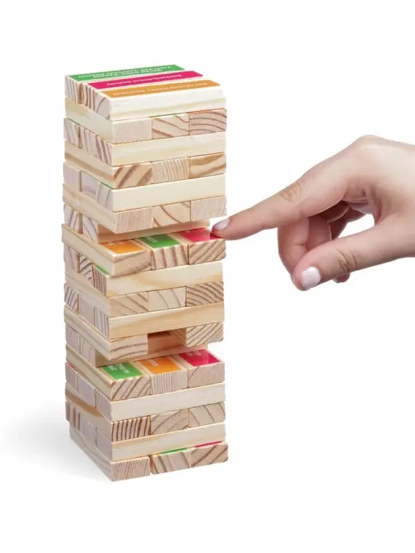 Дженга падающая башня &laquo;Джемба&raquo; с фантами, 54 бруска, 5+