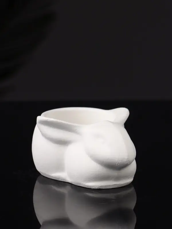 Подсвечник  Подсвечник "Заяц" 9х6х4 см, натуральный, гипс