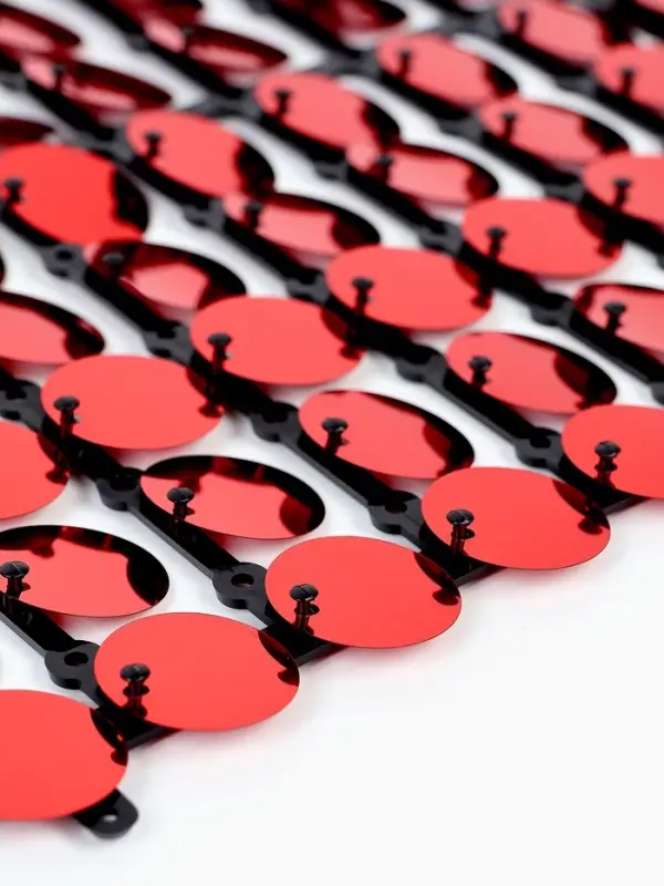 Панель с пайетками для фотозоны, круглые, 30&times;30 см, красная