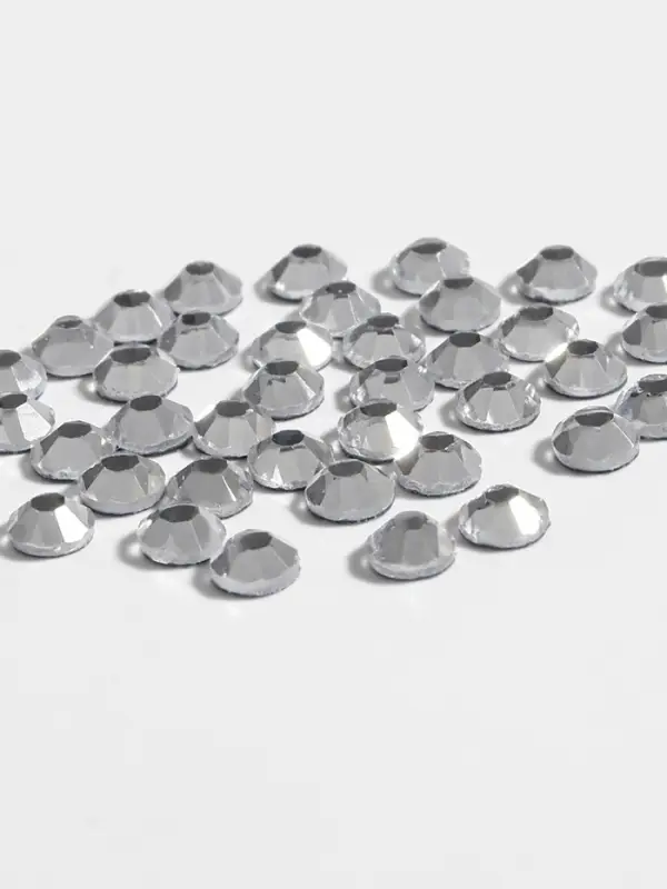 Стразы термоклеевые «Круг», стеклянные, d=2.8 мм, 100 шт., цвет серебряный