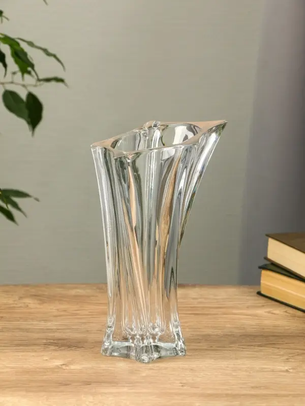 Ваза стекло настольная  Ваза стекло настольная "Лесли" 25х14,5 см, прозрачный