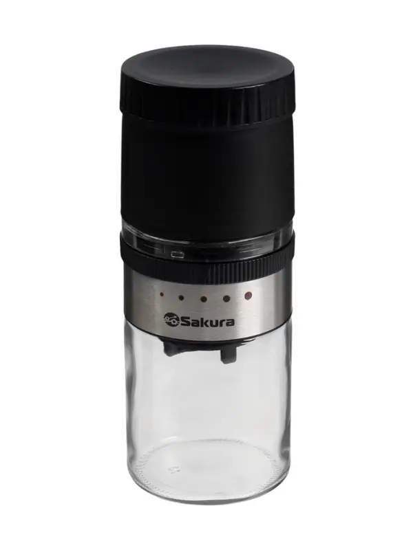 Кофемолка Sakura SA-6164, 3 в 1, мельница, стеклянная ёмкость для хранения, стакан для кофе Кофемолка Sakura SA-6164, 3 в 1, мельница, стеклянная ёмкость для хранения, стакан для кофе