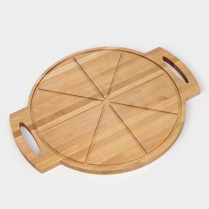 Доска для пиццы с ручками Adelica «Итальяно», 55×45×2 см, берёза, пропитано маслом Доска для пиццы с ручками Adelica «Итальяно», 55×45×2 см, берёза, пропитано маслом