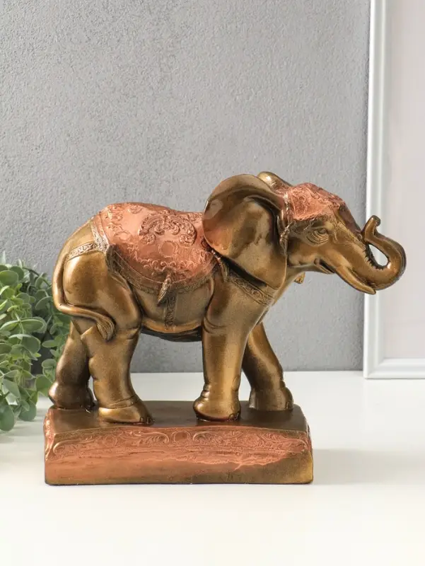 Копилка для денег &laquo;Слон удачи&raquo;, гипс под золото, 32&times;26&times;12 см