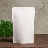 Пакет Zip-lock Крафт, белый, с прямоугольным окном 16 х 26 см