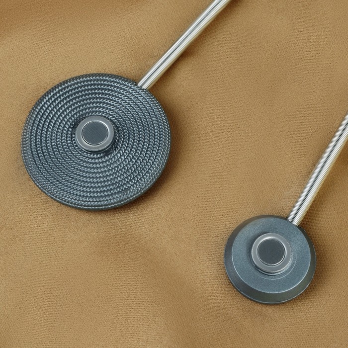 Подхват для штор «Вязаный круг», на пружине, d = 6/3,5 см, 23,5 см, цвет тёмно-серый Подхват для штор «Вязаный круг», на пружине, d = 6/3,5 см, 23,5 см, цвет тёмно-серый