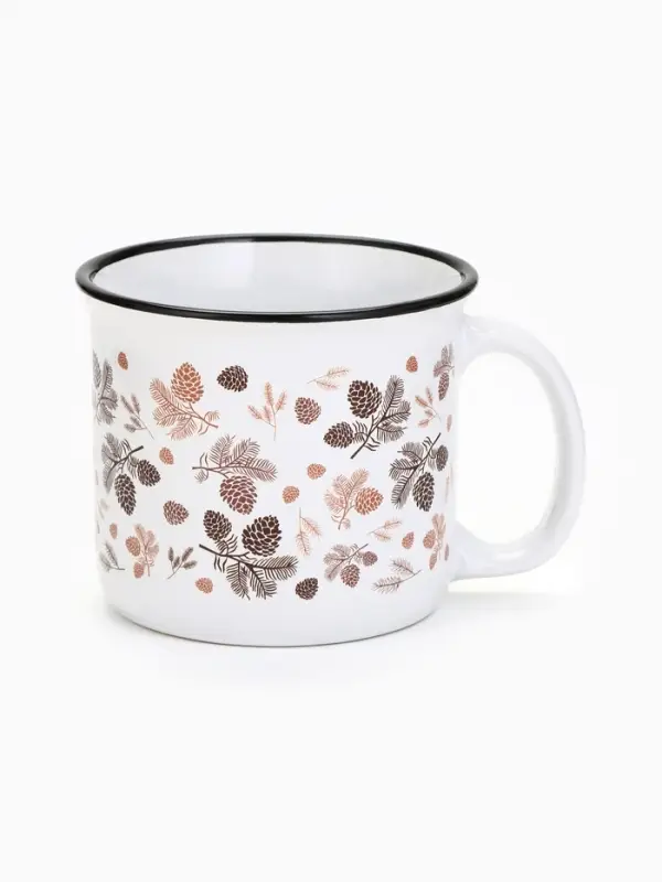 Кружка новогодняя керамическая &laquo;Новогодний принт&raquo;, 450 мл