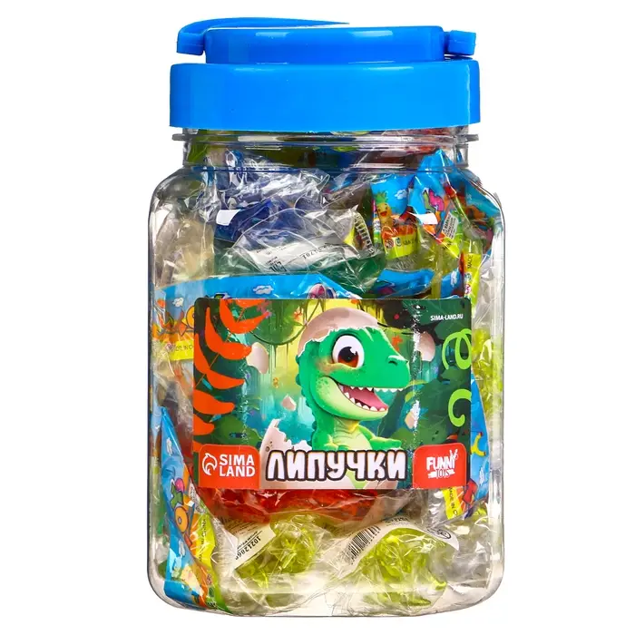 Липучка «Булава»дино, МИКС, в банке Липучка «Булава»дино, МИКС, в банке