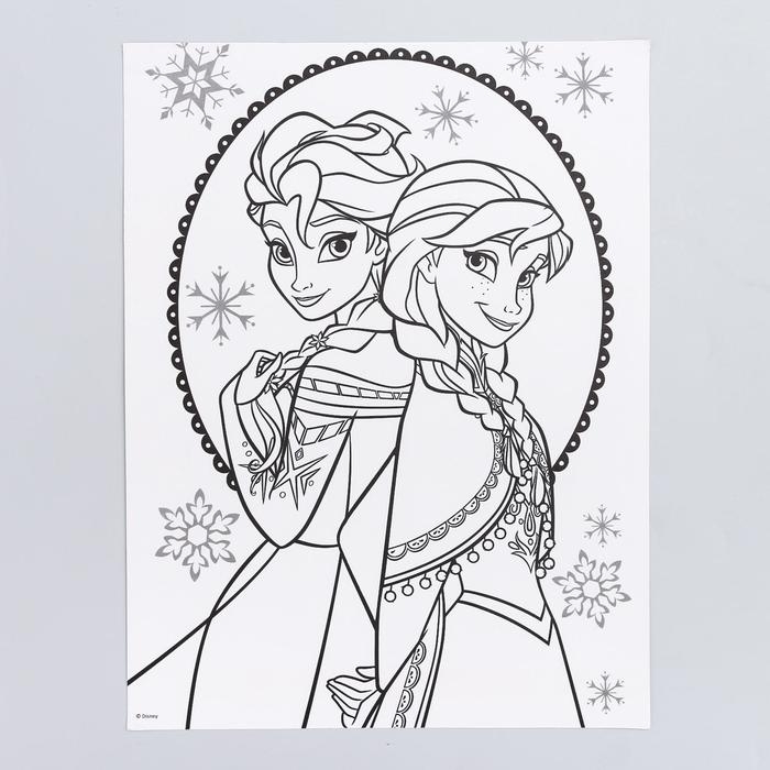 Гирлянда на люверсах с плакатом Гирлянда на люверсах с плакатом "С Днем Рождения", длина 210 см, Холодное сердце