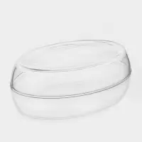 Форма для запекания Paşabah&ccedil;e Borcam, 3 л, 35&times;24.5 см, овальная, жаропрочное стекло, прозрачная