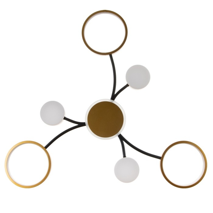 Люстра с ПДУ 2299/7GD LED 136Вт 3000-6000К золото 77х77х18 см BayerLux