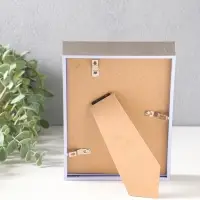 Фоторамка пластик 13х18 см "Ламберто" серебро с белым 19х14х3,5 см