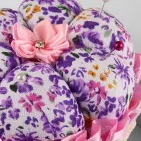 Игольница со шкатулкой для хранения мелочей, 8&times;7.8&times;7.8 см, цвет розовый