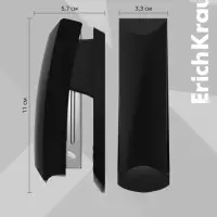 Степлер канцелярский № 10 ErichKrause ECO, до 20 листов, встроенный антистеплер, чёрный