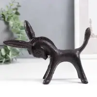 Фигурка чугун, подставка для колец &laquo;Ослик&raquo;, 10&times;4&times;12.5 см