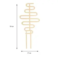 Шпалера, 39 × 17 см, дерево, «Змейка», Greengo