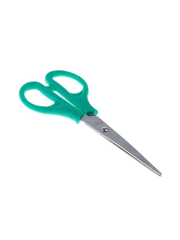 Ножницы канцелярские 16 см, пластиковые ручки, на блистере, МИКС