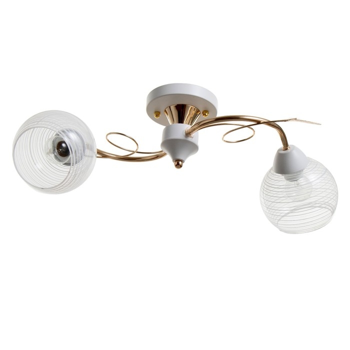 Люстра Люстра "Вива" 2хЕ27 40Вт бело-золотой 56х23х23 см BayerLux