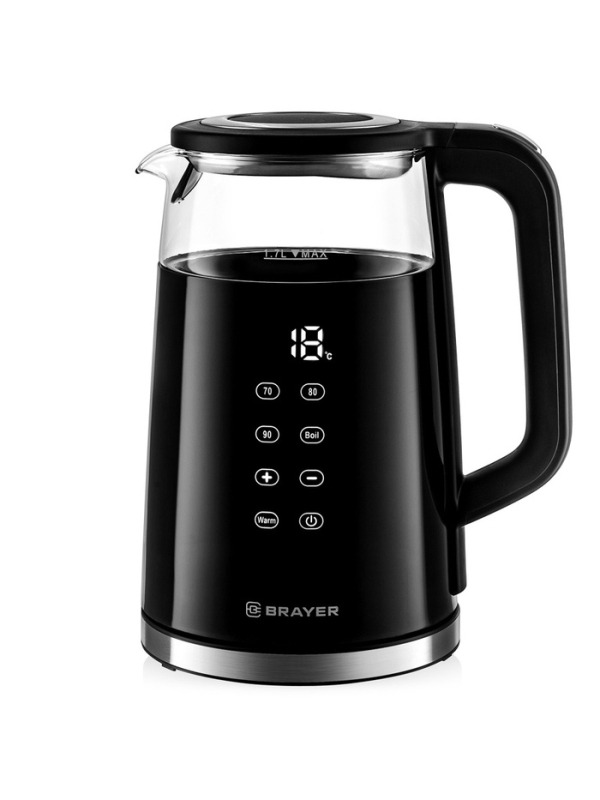 Чайник электрический BRAYER 1037BR,1.7 л, нерж.сталь с пластик. Покрытием Cool Touch,2200Вт Чайник электрический BRAYER 1037BR,1.7 л, нерж.сталь с пластик. Покрытием Cool Touch,2200Вт
